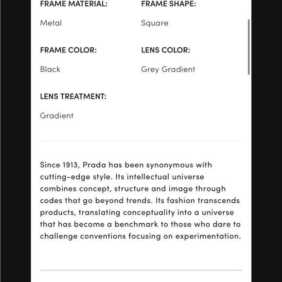 Authentic Prada women SPR57U square sunglasses in black and gold. - Picture 9 of 11